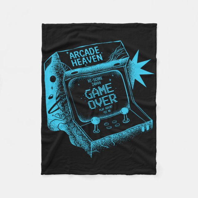 Retro-Arcade-Heaven-Aufkleber  Fleecedecke (Vorderseite)