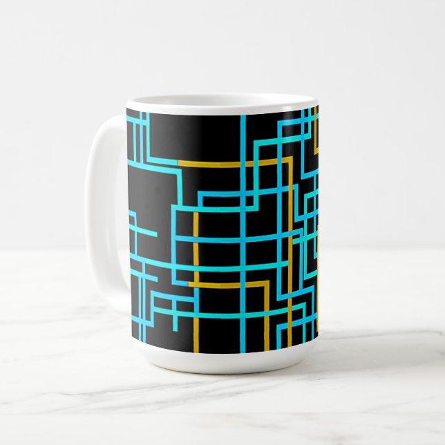 Retro-Arcade-Labyrinth Kaffeetasse (Vorderseite Links)