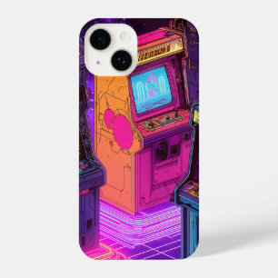 Retro-Arcade-Maschinen iPhone 14 Hülle
