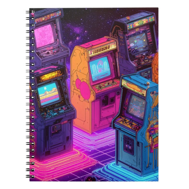 Retro-Arcade-Maschinen Notizblock (Vorderseite)