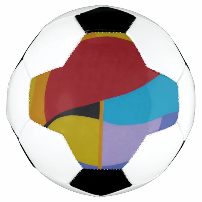 Retro Arcade Style Abstract Soccer Ball (Vorderseite)