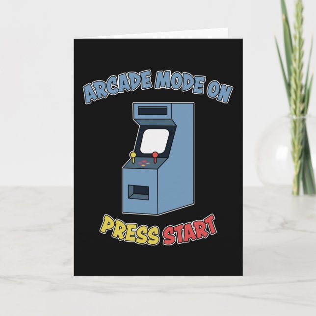 Retro Arcade Video Game Machine Retro Games Gesche Karte (Vorderseite)