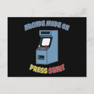 Retro-Arcade-Videospielmaschine Retro-Spiele-Gesch Postkarte