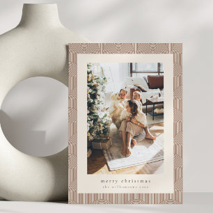 Retro Arch Taupe Neutrales Frohe Weihnachten Foto