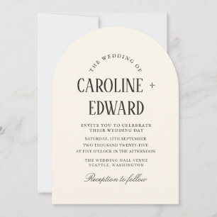 Retro Arched Wedding Einladung