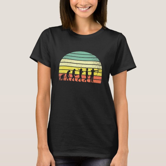 Retro Archery Evolution For Archers Bowmen T-Shirt (Vorderseite)