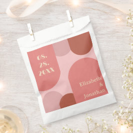 Retro Arches Coral Pink Wedding Geschenktütchen