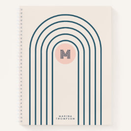 Retro-Arches mit Abstrakten geometrischen Linien Notizbuch