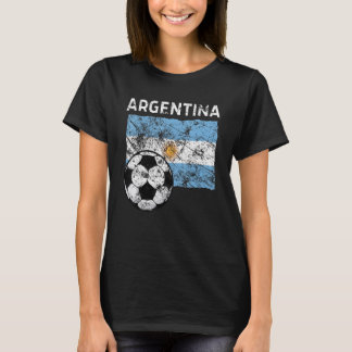 Retro Argentinien Fußball Argentinier Fußball-Stol T-Shirt