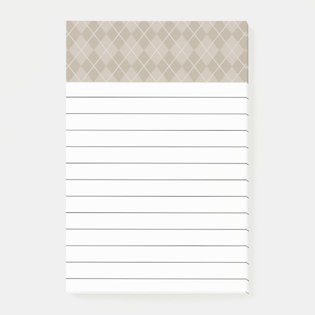 Retro-Argyle-Post-it-Notes Post-it Klebezettel (Vorderseite)