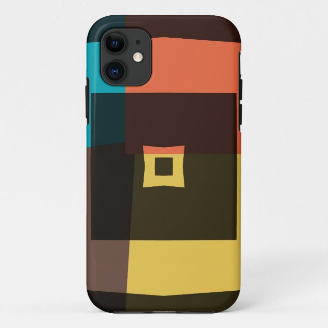 Retro Argyle Quadrate 4 Case-Mate iPhone Hülle (Rückseite)