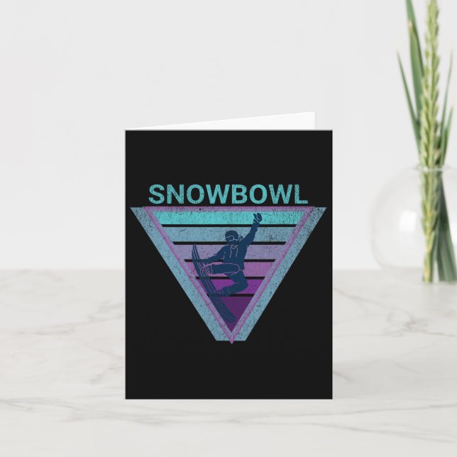 Retro Arizona Snowboarden für Snowboarden Karte (Vorderseite)