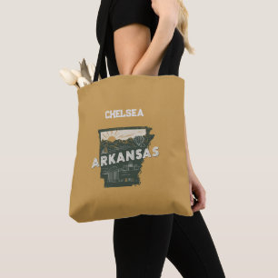 Retro Arkansas Staat Personalisiert Tasche