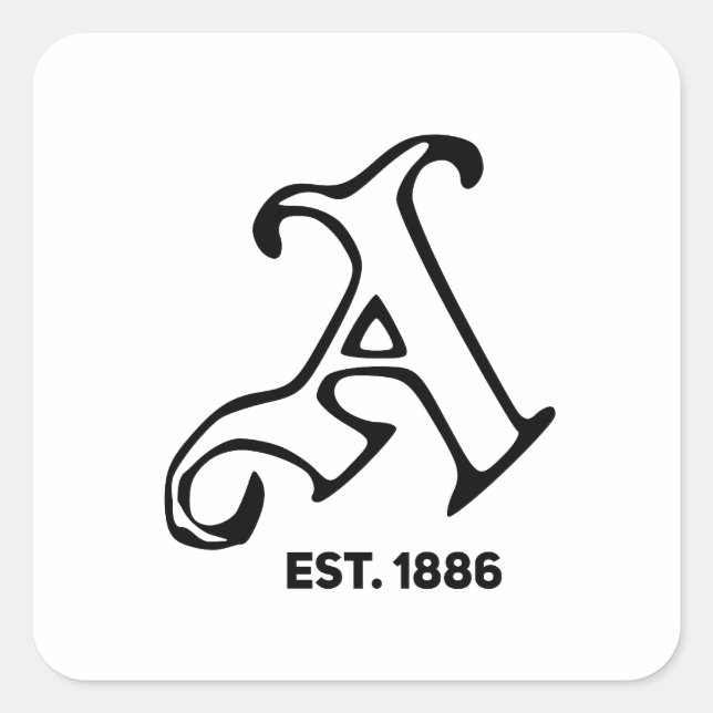 Retro Arsenal Quadratischer Aufkleber (Vorderseite)