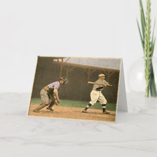 Retro Art-Baseball-Grüße Karte