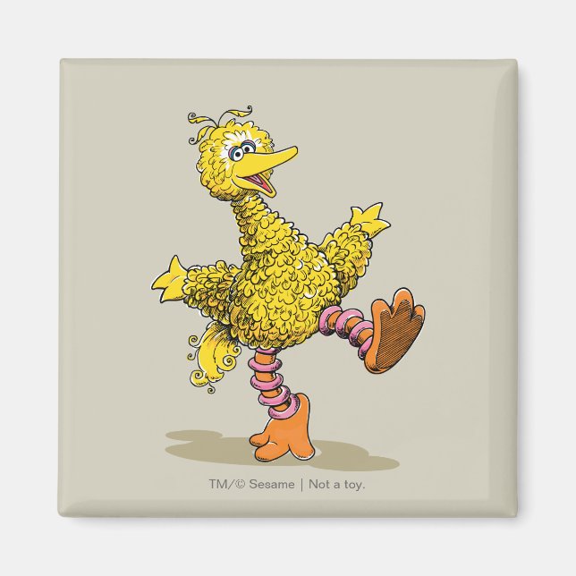 Retro Art Big Bird Magnet (Vorne)