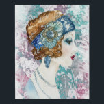 Retro Art Deco 20 Jahre Era Frau Künstlicher Leinwanddruck<br><div class="desc">Art Déco 20 Ära Frauen Leinwand drucksvoll</div>