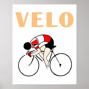 Retro-Art-Deco-Design Fahrrad Velo (2) Poster