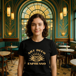 Retro Art Deco Espresso Kaffeevorlage T-Shirt
