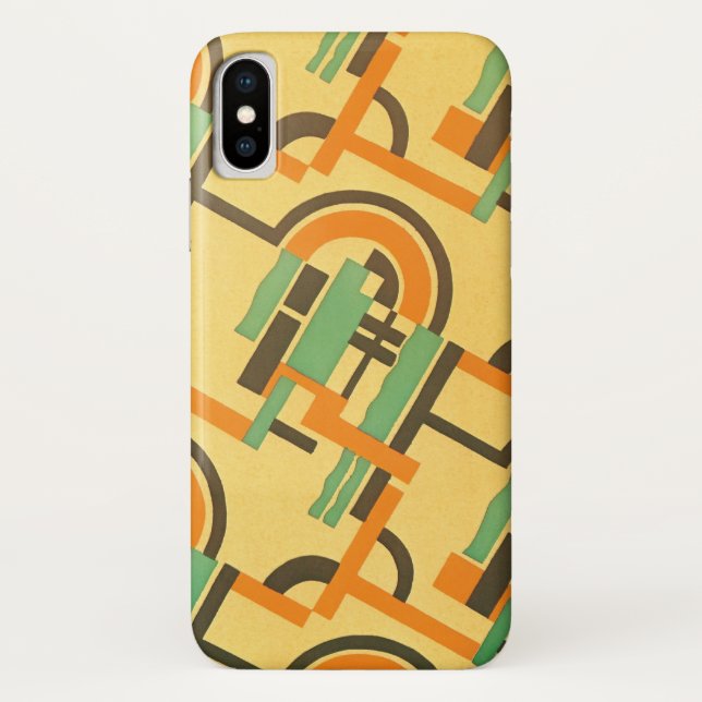 Retro Art Deco Jazz Muster Farbgeometrische Formen Case-Mate iPhone Hülle (Rückseite)