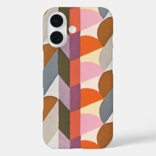 Retro Art Deco Jazz Pastel Farben Formen Muster iPhone 16 Hülle