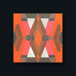 Retro Art Deco Jazz Vintag Warmes Diamant Muster Leinwanddruck<br><div class="desc">Retro Art Deco feine Kunst Illustration Design mit einem warmen orangen Vintagen geometrischen Diamantmuster. Teil einer Sammlung dekorativer Kompositionen von Edouard Benedictus, hergestellt in der pochoir stencil Technik der "Roaring Twenties". Diese Designs zeigen einige der inspiriertsten und innovativsten Bilder des modernen Designs. Wunderschön reproduziert komplexe Gitarren von geometrischen Motiven, fett...</div>