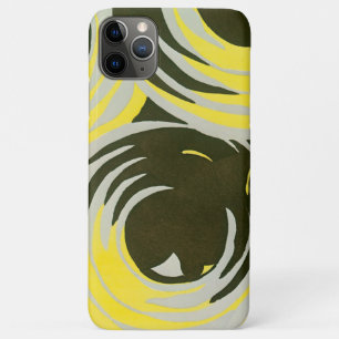 Retro-Art-Deco-Jazz-Vintage-Kreise-Wirbel-Muster iPhone 11 Pro Max Hülle