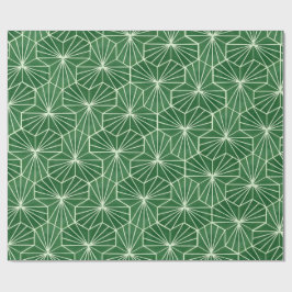 Retro-Art Deco Limettengrün geometrisches Muster Geschenkpapier