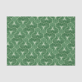 Retro-Art Deco Limettengrün geometrisches Muster Seidenpapier
