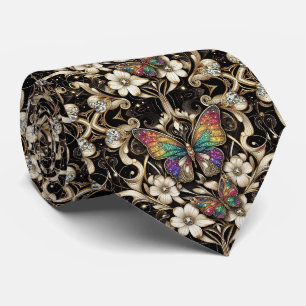 Retro-Art-Deco-Regenbogen-Schmetterling Nouveau Krawatte