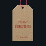 Retro art Deko Merry Christmas kraft Geschenkanhänger<br><div class="desc">Ein modernes und minimalistisches Design für diese Weihnachtsgeschenktafeln. Der kunst Deko Hintergrund (abnehmbar) bringt eine Touch der Originalität!</div>