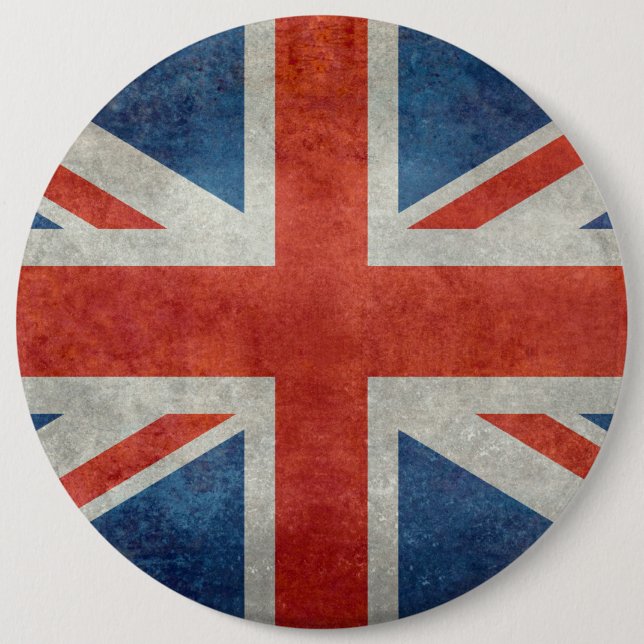 Retro Art der BRITISCHEN britischen Button (Vorderseite)