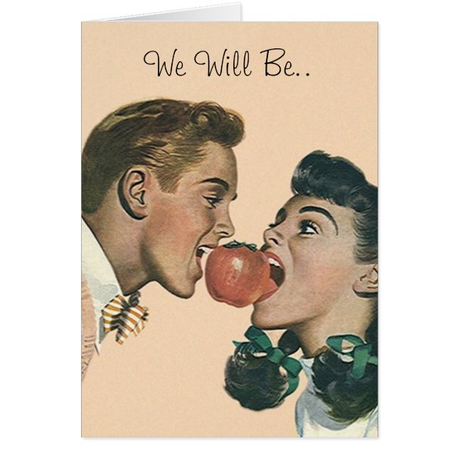 Retro Art, die einen Biss aus großen Apple heraus (Vorne)