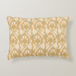 Retro Art Nouveau, abstrakte geometrische Linien. Dekokissen