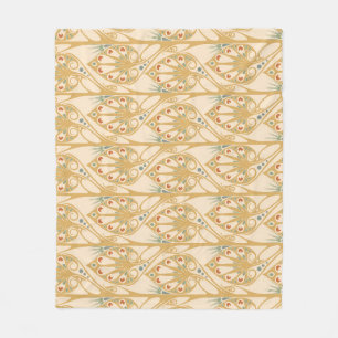 Retro Art Nouveau, abstrakte geometrische Linien. Fleecedecke