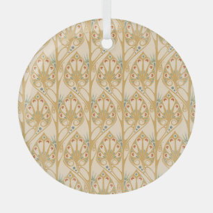 Retro Art Nouveau, abstrakte geometrische Linien. Ornament Aus Glas