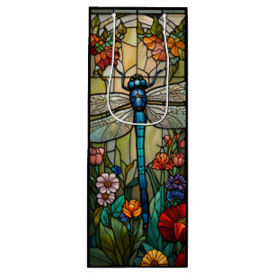 Retro Art Nouveau Dragonfly boho chic Geschenktüte Für Weinflaschen