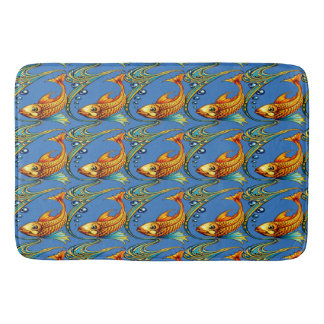 Retro Art Nouveau Koi Fish Pattern Badematte