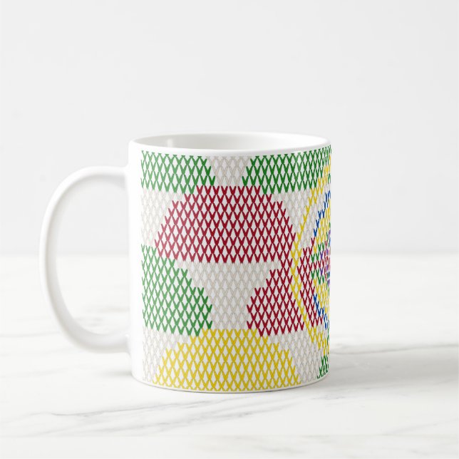 Retro Art Nouveau Pattern  Kaffeetasse (Links)
