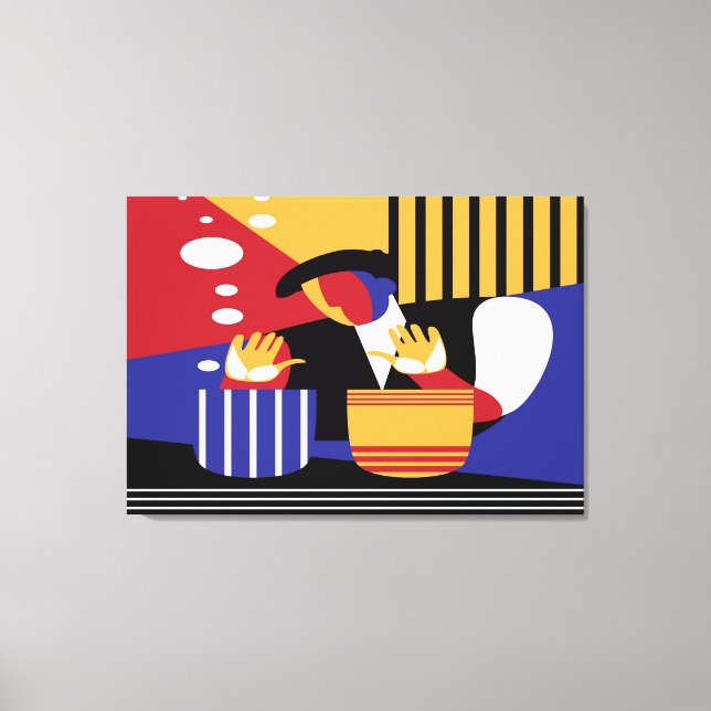 Retro Art Style Leinwanddruck (Vorderseite)