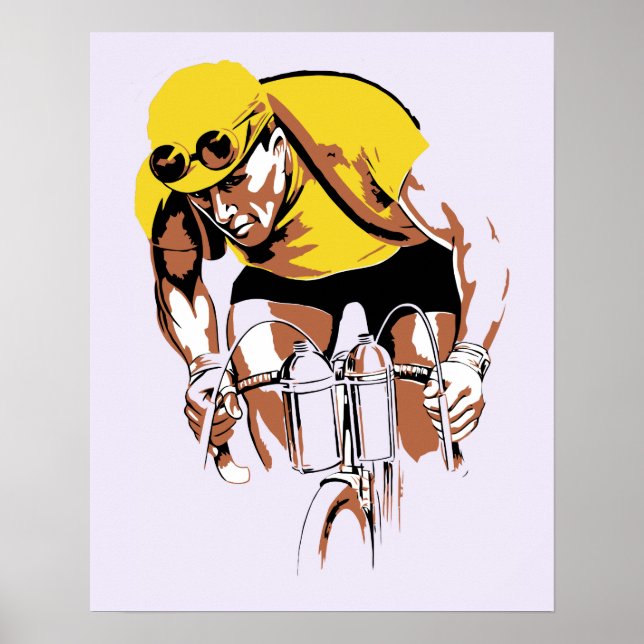 Retro Art the cycling champ Poster (Vorne)