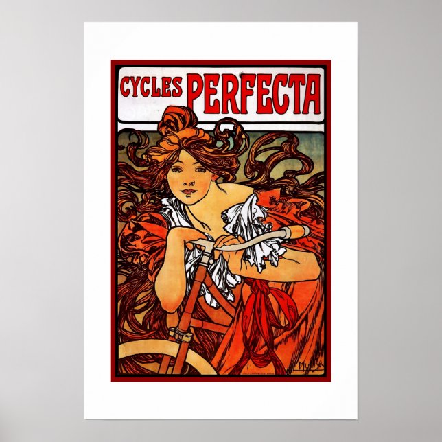 Retro Artist Mucha Image drucken Poster (Vorne)