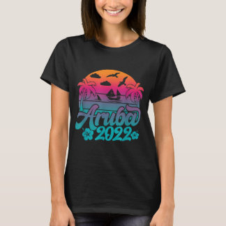 Retro Aruba Beach 2022 Aruba Familienurlaub Aruba T-Shirt