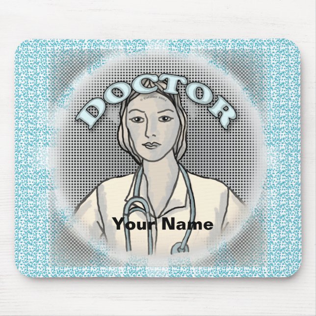 Retro-Ärztin Mousepad (Vorne)