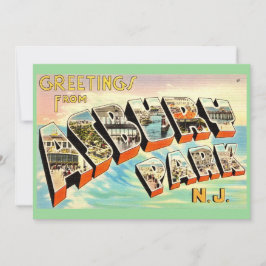 Retro Asbury Park NJ 5x7 große Postkarte