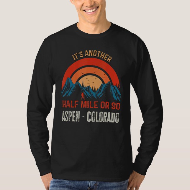 Retro Aspen Colorado Wandern T-Shirt (Vorderseite)