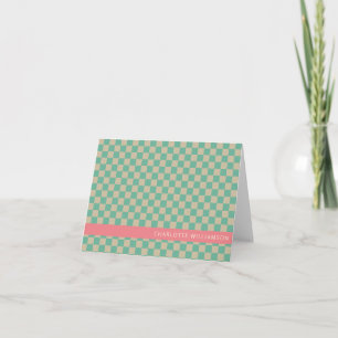 Retro-Ästhetik Schachbrett-Muster Mint Personalisi