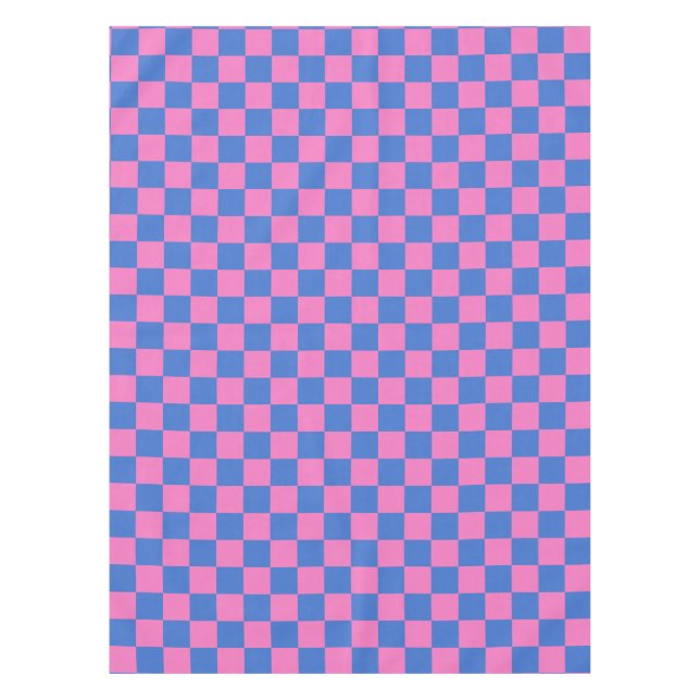 Retro Ästhetische Karton Muster Rosa und Blau Tischdecke (Vorderseite)