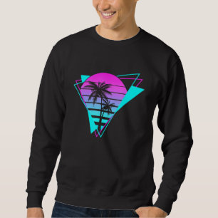 Retro Ästhetische Vaporwave Aighties Geometric Pal Sweatshirt