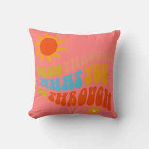 Retro ästhetische Word Art für Mädchen, Tweens, Te Kissen